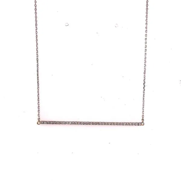 Diamond Necklace in 14 Karat White Gold Tzfasman Jewelers Brooklyn, NY