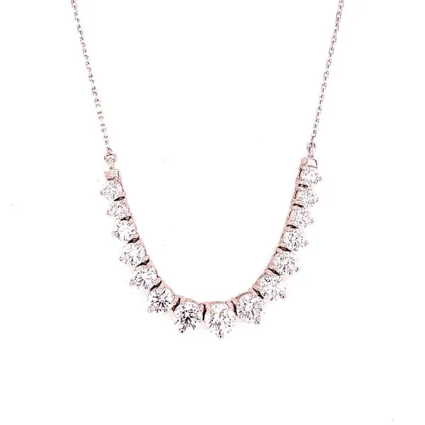 Diamond Necklace in 14 Karat White Gold Tzfasman Jewelers Brooklyn, NY