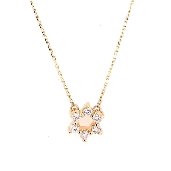 Diamond Necklace in 14 Karat Yellow Gold Tzfasman Jewelers Brooklyn, NY