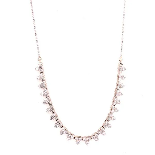 Diamond Necklace in 14 Karat White Gold Tzfasman Jewelers Brooklyn, NY
