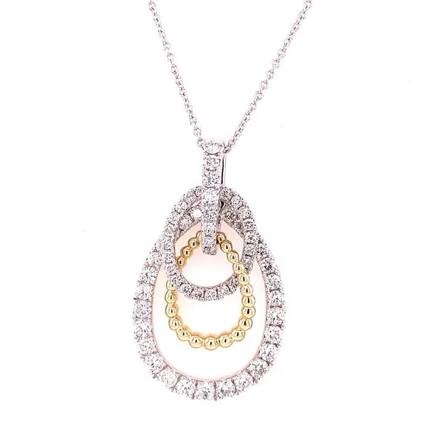 Diamond Necklace in 14 Karat Yellow & White Gold Tzfasman Jewelers Brooklyn, NY