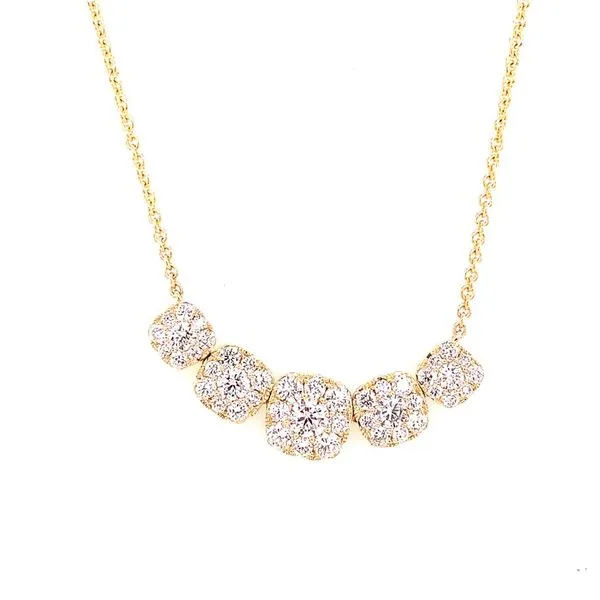 Diamond Necklace in 14 Karat Yellow Gold Tzfasman Jewelers Brooklyn, NY