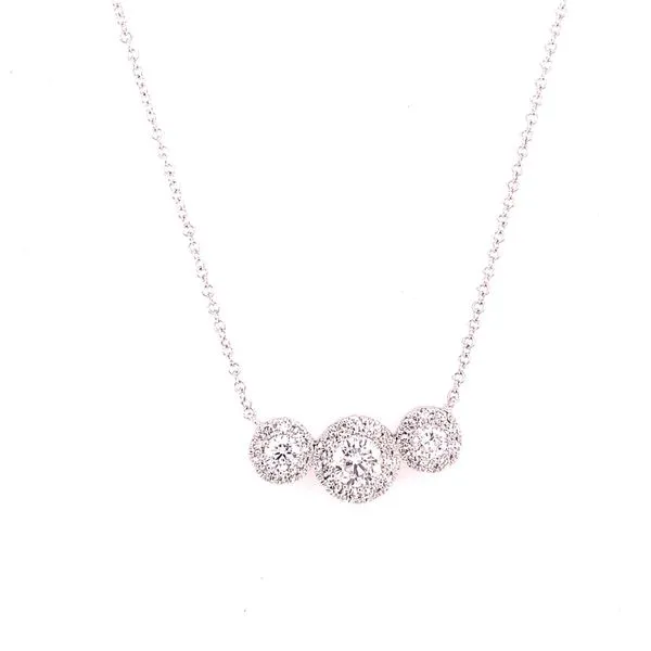 Diamond Necklace in 14 Karat White Gold Tzfasman Jewelers Brooklyn, NY