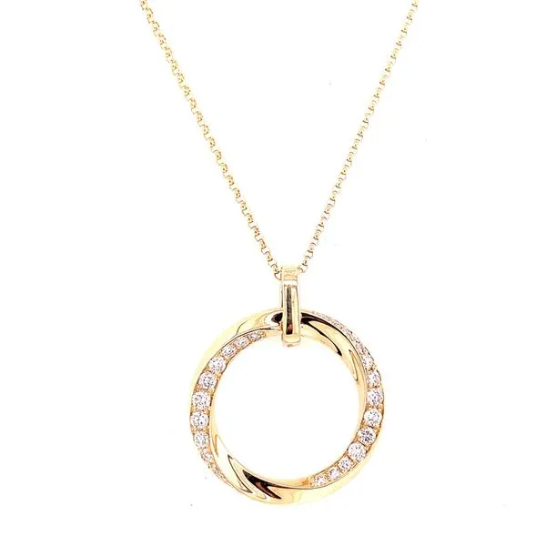 Diamond Necklace in 14 Karat Yellow Gold Tzfasman Jewelers Brooklyn, NY