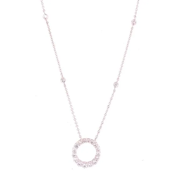 Diamond Necklace in 14 Karat White Gold Tzfasman Jewelers Brooklyn, NY