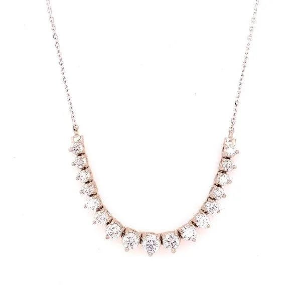 Diamond Necklace in 14 Karat White Gold Tzfasman Jewelers Brooklyn, NY