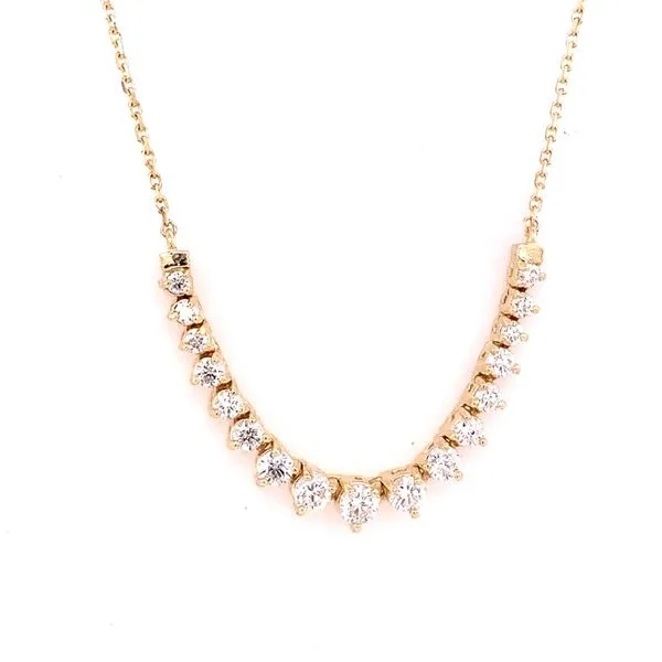 Diamond Necklace in 14 Karat Yellow Gold Tzfasman Jewelers Brooklyn, NY