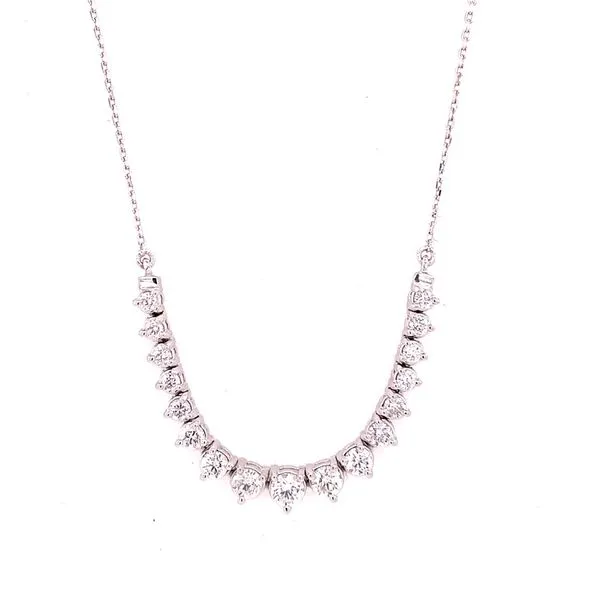 Diamond Necklace in 14 Karat White Gold Tzfasman Jewelers Brooklyn, NY