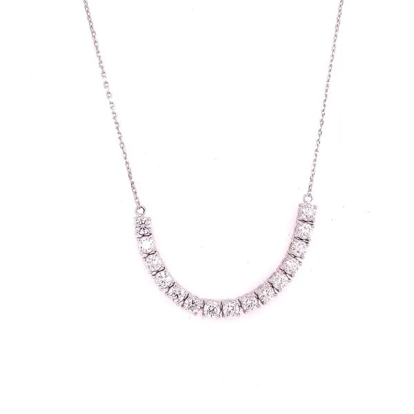 Diamond Necklace in 14 Karat White Gold Tzfasman Jewelers Brooklyn, NY