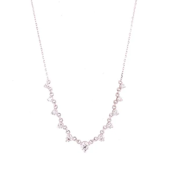 Diamond Necklace in 14 Karat White Gold Tzfasman Jewelers Brooklyn, NY