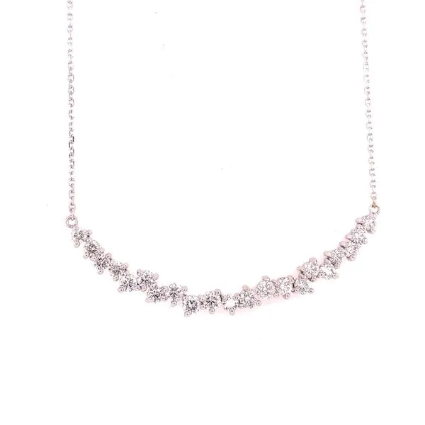 Diamond Necklace in 14 Karat White Gold Tzfasman Jewelers Brooklyn, NY