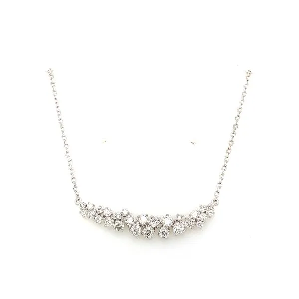 Diamond Necklace in 14 Karat White Gold 4.0 Grams Tzfasman Jewelers Brooklyn, NY