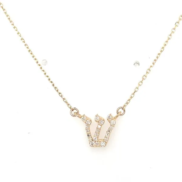 Diamond Necklace in 14 Karat Yellow Gold 2.1 Grams Tzfasman Jewelers Brooklyn, NY