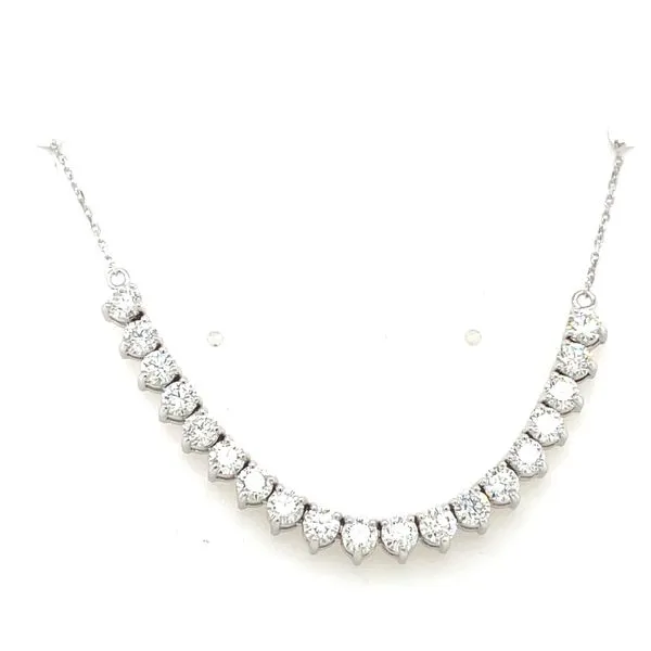 Diamond Necklace in 14 Karat White Gold 5.7 Grams Tzfasman Jewelers Brooklyn, NY