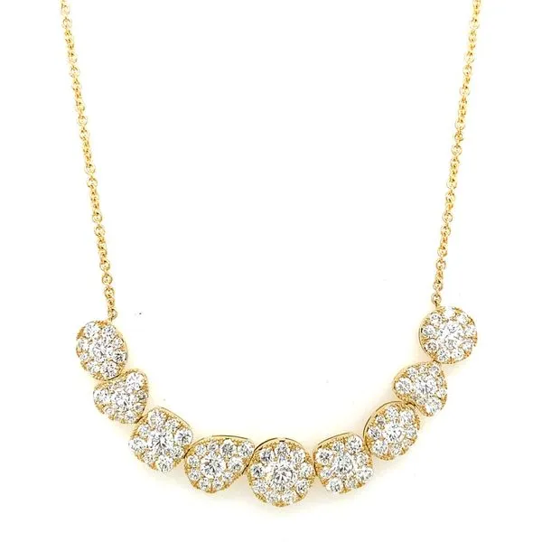 Diamond Necklace in 14 Karat Yellow Gold Tzfasman Jewelers Brooklyn, NY