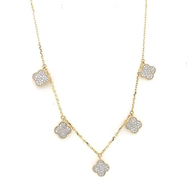 Diamond Necklace in 14 Karat Yellow Gold Tzfasman Jewelers Brooklyn, NY