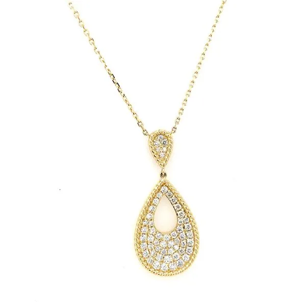 Diamond Necklace in 14 Karat Yellow Gold Tzfasman Jewelers Brooklyn, NY