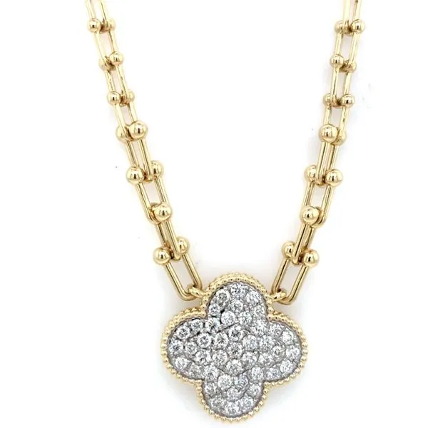 Diamond Necklace in 14 Karat Yellow Gold Tzfasman Jewelers Brooklyn, NY