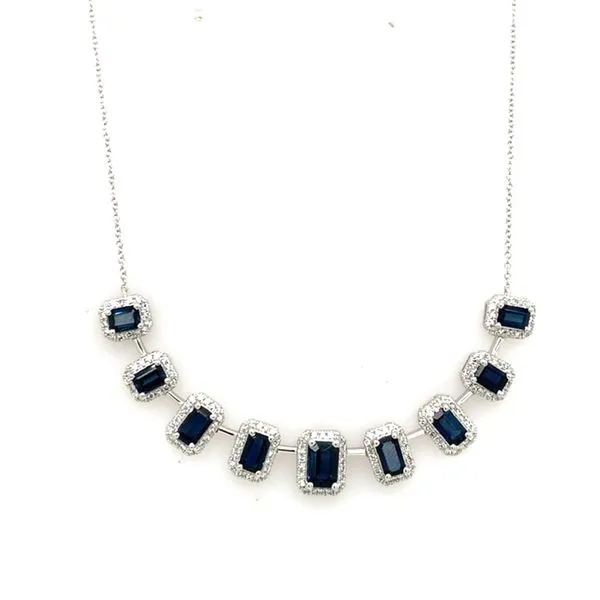 Diamond Necklace in 14 Karat White Gold 5.95 Grams Tzfasman Jewelers Brooklyn, NY