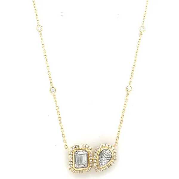 Diamond Necklace in 14 Karat Yellow Gold Tzfasman Jewelers Brooklyn, NY