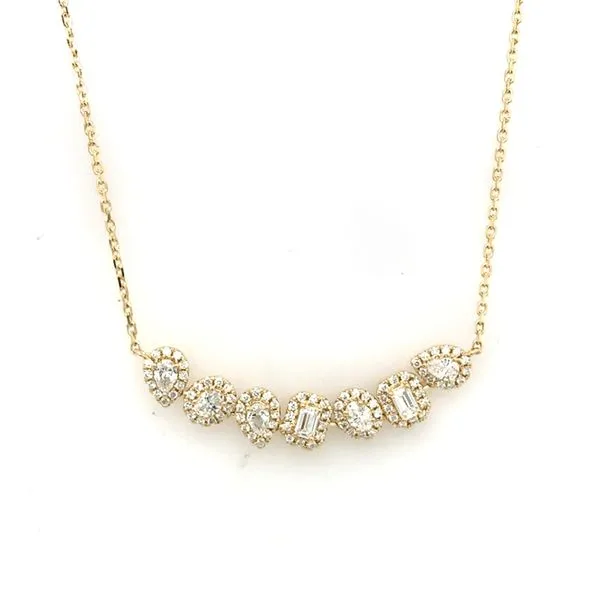 Diamond Necklace in 14 Karat Yellow Gold Tzfasman Jewelers Brooklyn, NY