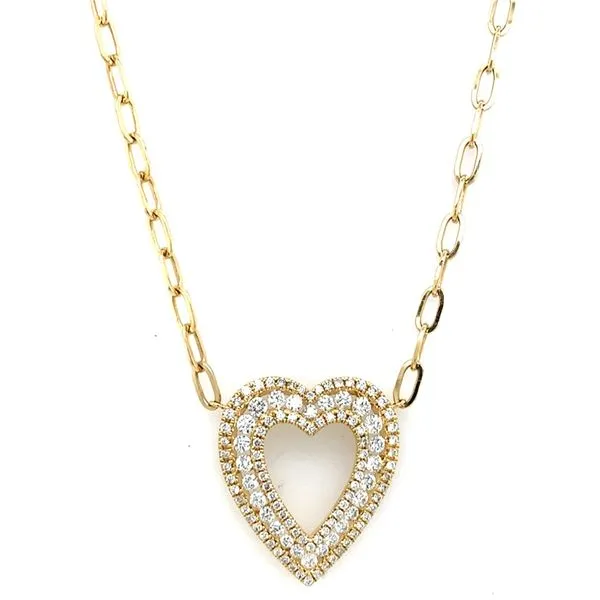 Diamond Necklace in 14 Karat Yellow Gold Tzfasman Jewelers Brooklyn, NY