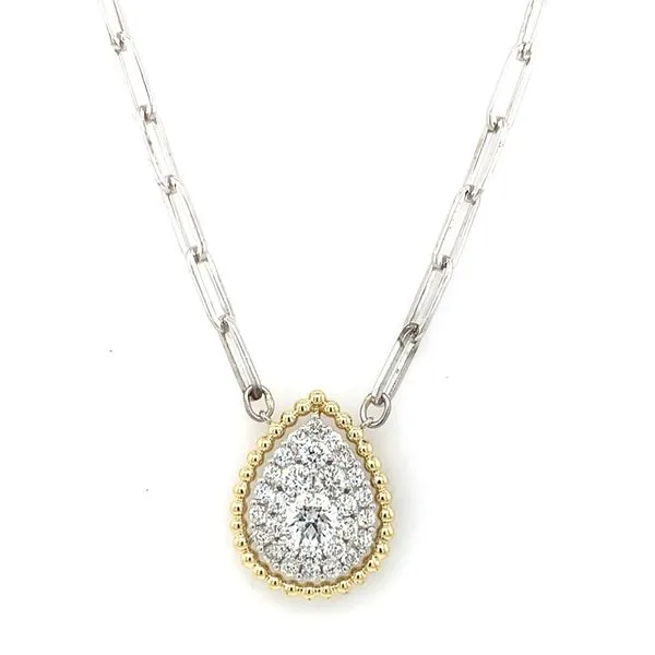 Diamond Necklace in 14 Karat White Gold Tzfasman Jewelers Brooklyn, NY