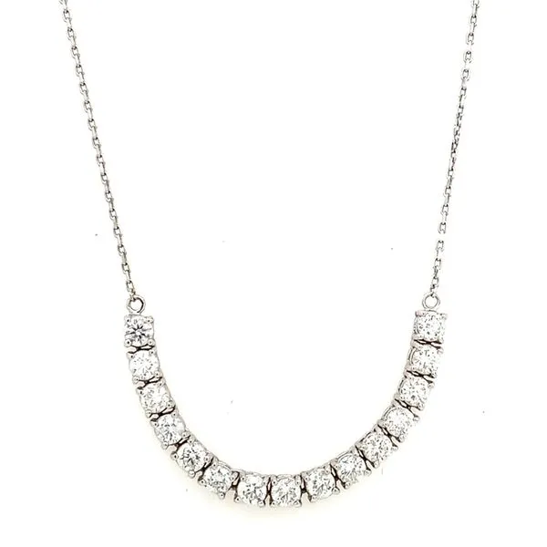 Diamond Necklace in 14 Karat White Gold Tzfasman Jewelers Brooklyn, NY