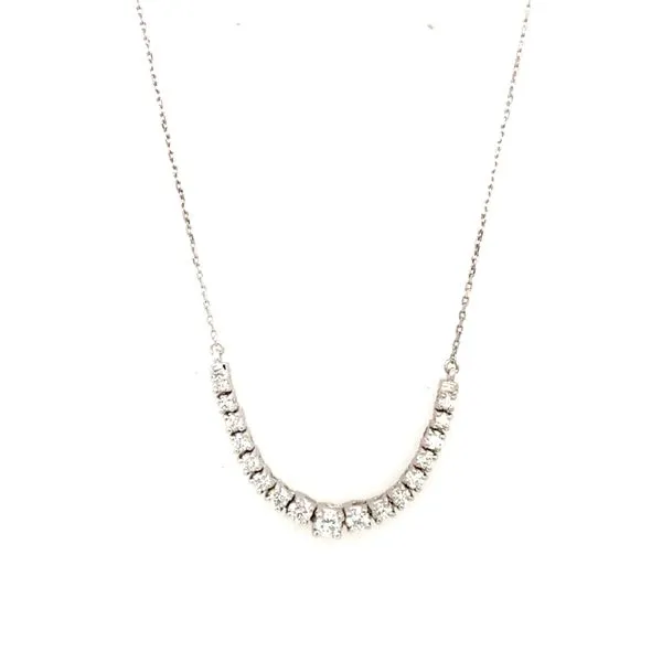 Diamond Necklace in 14 Karat White Gold Tzfasman Jewelers Brooklyn, NY