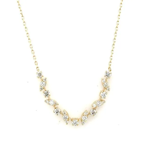 Diamond Necklace in 14 Karat Yellow Gold Tzfasman Jewelers Brooklyn, NY