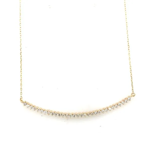 Diamond Necklace in 14 Karat Yellow Gold Tzfasman Jewelers Brooklyn, NY