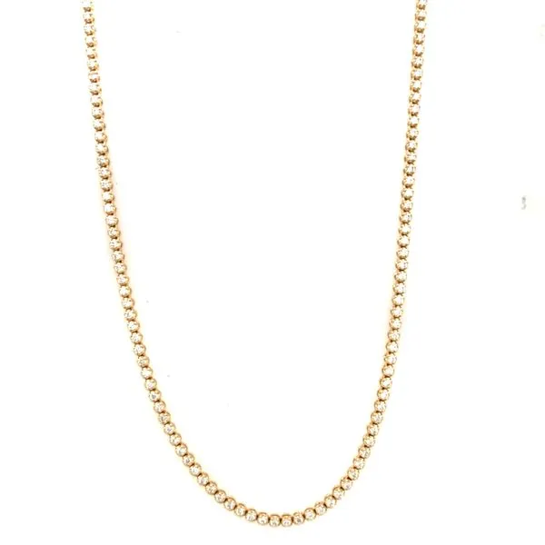 Diamond Necklace in 14 Karat Yellow Gold Tzfasman Jewelers Brooklyn, NY