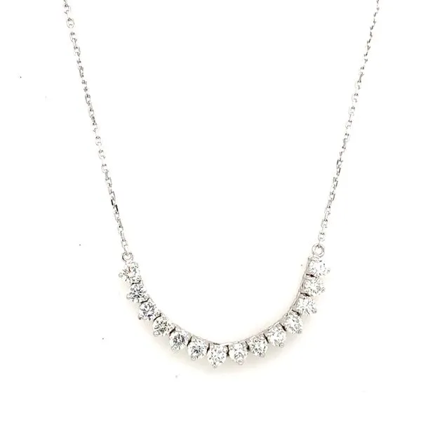 Diamond Necklace in 14 Karat White Gold Tzfasman Jewelers Brooklyn, NY