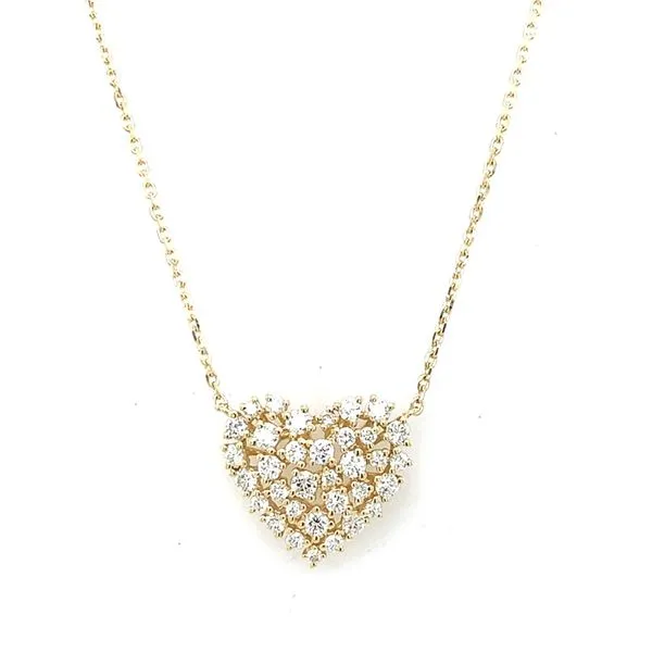 Diamond Necklace in 14 Karat Yellow Gold 3.74 Grams Tzfasman Jewelers Brooklyn, NY
