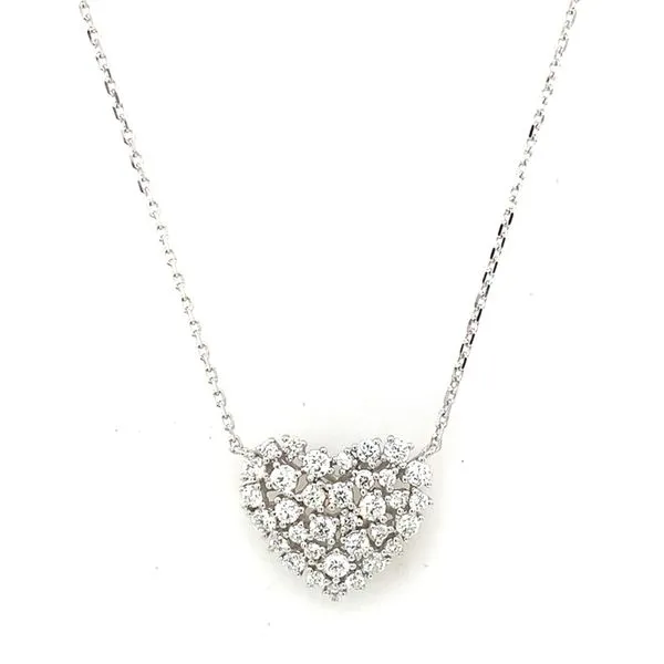 Diamond Necklace in 14 Karat White Gold 3.71 Grams Tzfasman Jewelers Brooklyn, NY