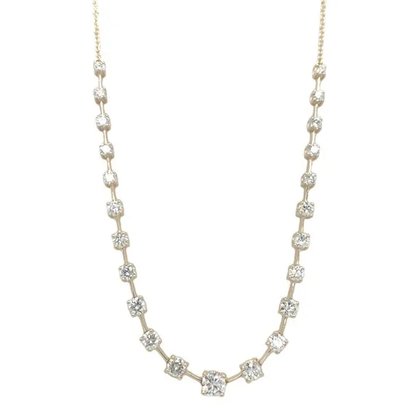 Diamond Necklace in 14 Karat Yellow Gold Tzfasman Jewelers Brooklyn, NY