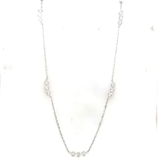 Diamond Necklace in 14 Karat White Gold Tzfasman Jewelers Brooklyn, NY