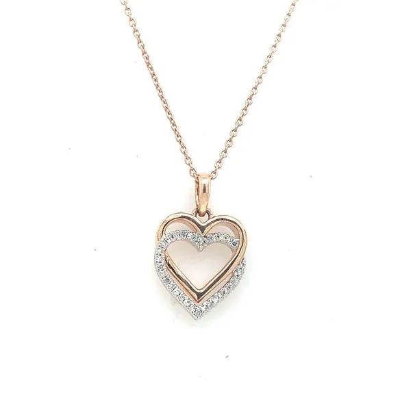 Diamond Necklace in 14 Karat Rose Gold 3.04 Grams