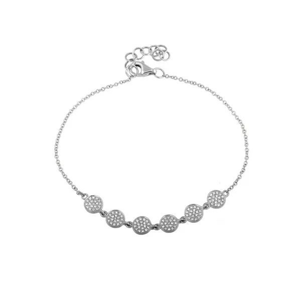 Diamond Bracelets in 14 Karat White Gold 1.93 Grams Tzfasman Jewelers Brooklyn, NY