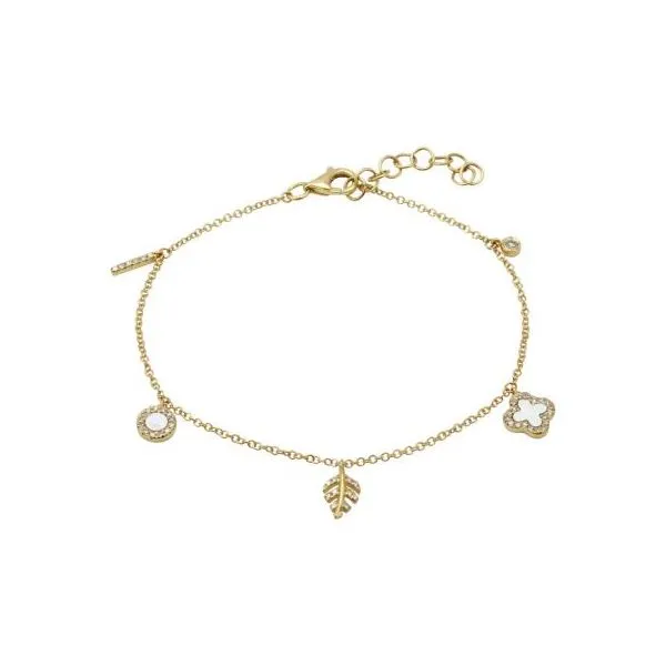 Diamond Bracelets in 14 Karat Yellow Gold similar item image