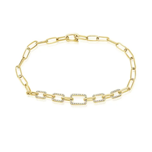 Diamond Bracelets in 14 Karat Yellow Gold 4.58 Grams Tzfasman Jewelers Brooklyn, NY