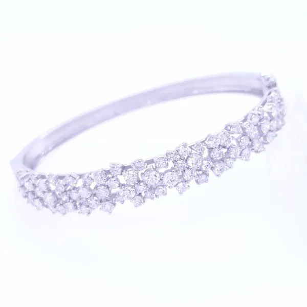 Diamond Bracelets in 14 Karat White Gold 16 Grams Image 2 Tzfasman Jewelers Brooklyn, NY