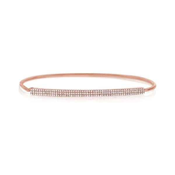 Diamond Bracelets in 14 Karat Rose Gold 6.40 Grams Tzfasman Jewelers Brooklyn, NY