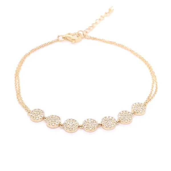 Diamond Bracelets in 14 Karat Yellow Gold 2.44 Grams Tzfasman Jewelers Brooklyn, NY