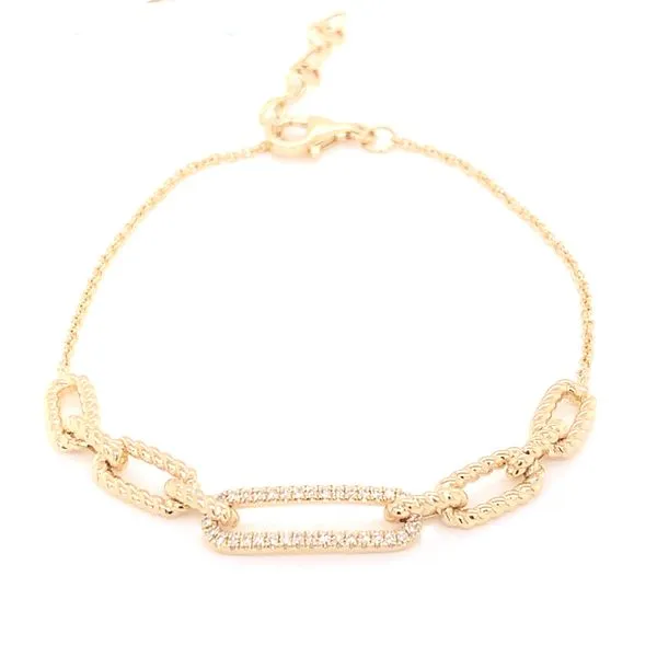 Diamond Bracelets in 14 Karat Yellow Gold 3.90 Grams Tzfasman Jewelers Brooklyn, NY