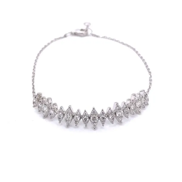 Diamond Bracelets in 14 Karat White Gold 3.20 Grams Tzfasman Jewelers Brooklyn, NY