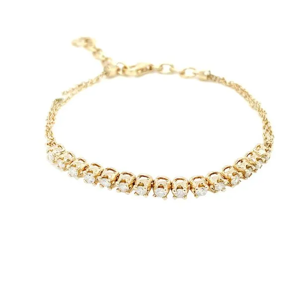Diamond Bracelets in 14 Karat Yellow Gold Tzfasman Jewelers Brooklyn, NY