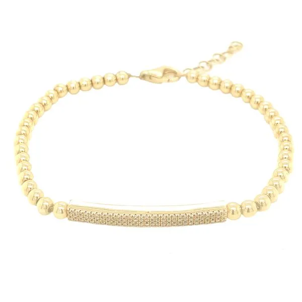Diamond Bracelets in 14 Karat Yellow Gold 4.34 Grams Tzfasman Jewelers Brooklyn, NY