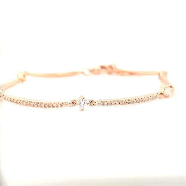 Diamond Bracelets in 14 Karat Rose Gold Tzfasman Jewelers Brooklyn, NY