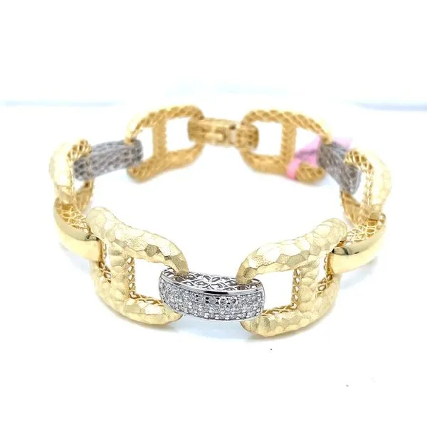 Diamond Bracelets in 14 Karat Yellow & White Gold 19 Grams Tzfasman Jewelers Brooklyn, NY